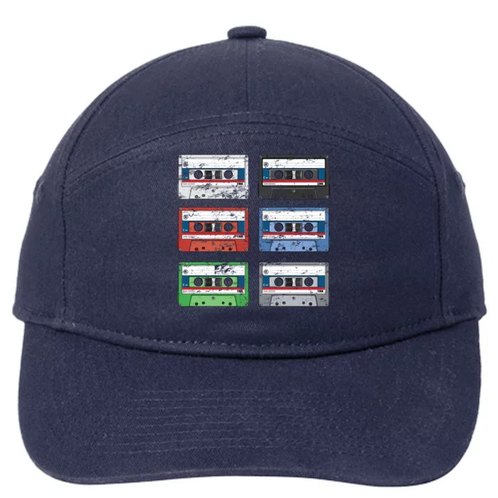 Vintage Cassette Tapes 7-Panel Snapback Hat