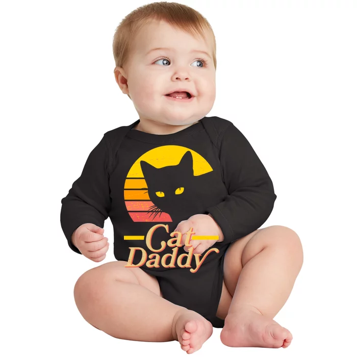 Vintage Cat Daddy Baby Long Sleeve Bodysuit