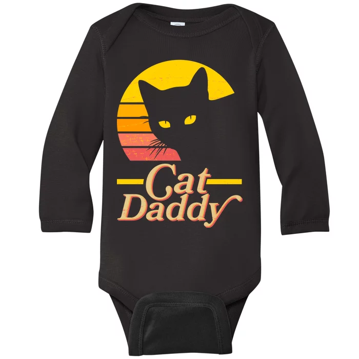 Vintage Cat Daddy Baby Long Sleeve Bodysuit