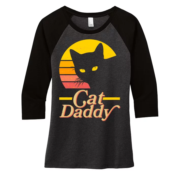 Vintage Cat Daddy Women's Tri-Blend 3/4-Sleeve Raglan Shirt