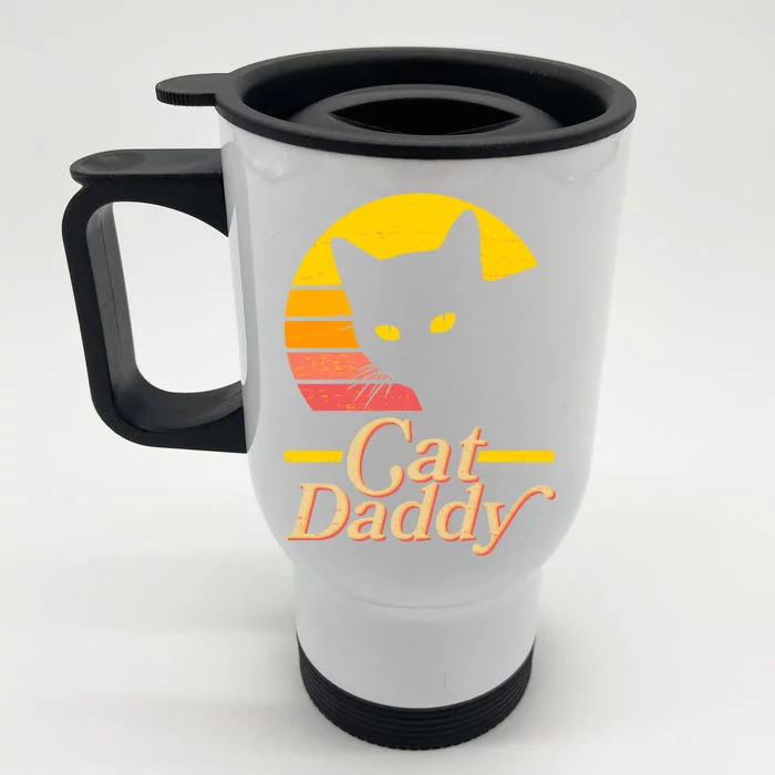 Vintage Cat Daddy Front & Back Stainless Steel Travel Mug