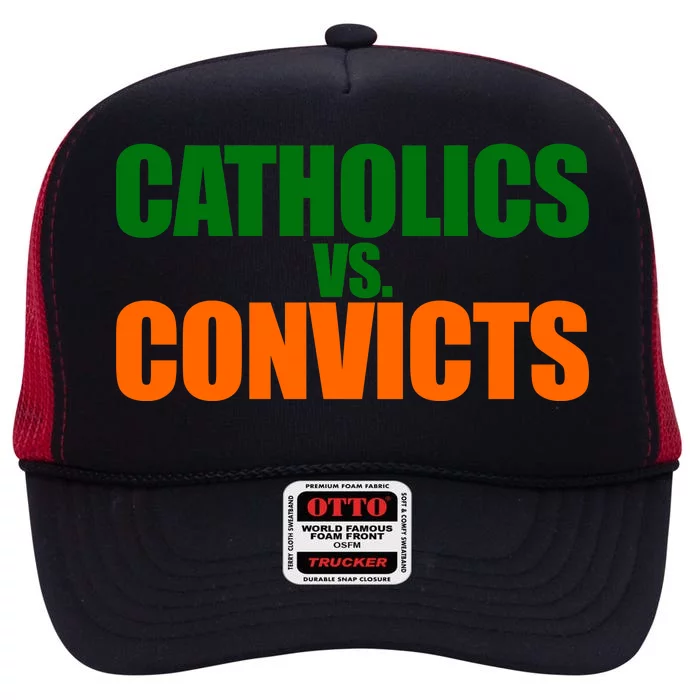 Vintage Catholics Vs. Convicts 1988 Classic High Crown Mesh Trucker Hat