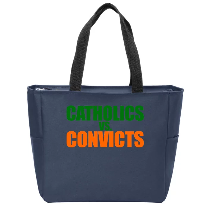 Vintage Catholics Vs. Convicts 1988 Classic Zip Tote Bag