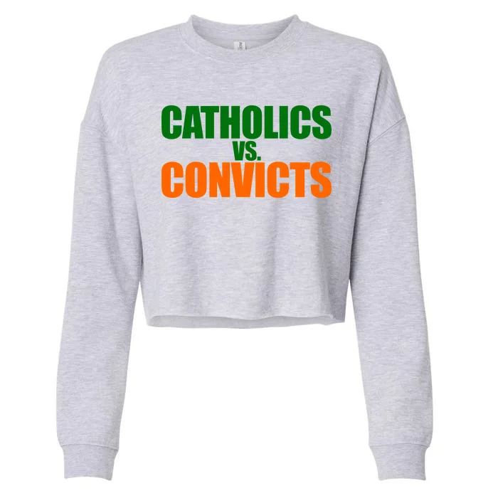 Vintage Catholics Vs. Convicts 1988 Classic Cropped Pullover Crew