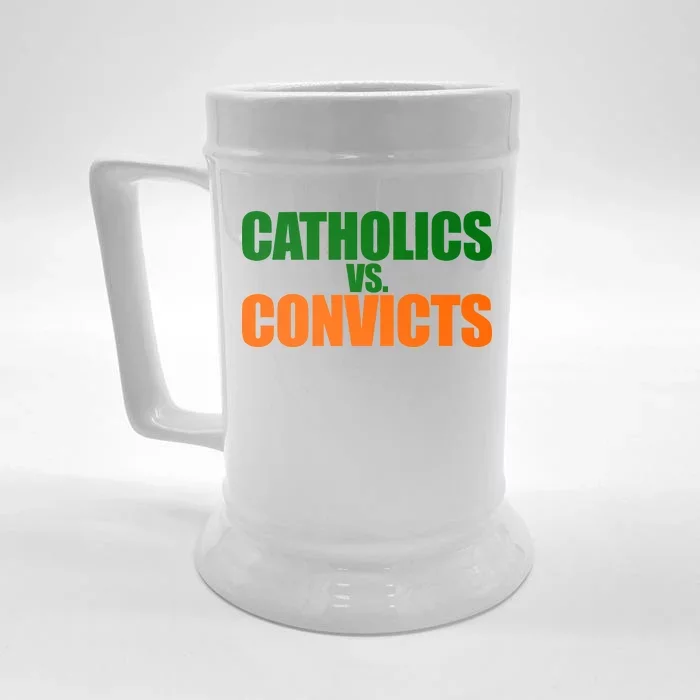 Vintage Catholics Vs. Convicts 1988 Classic Front & Back Beer Stein