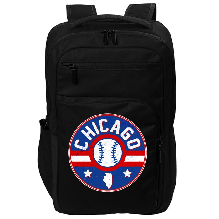 Vintage Chicago Baseball Emblem Impact Tech Backpack