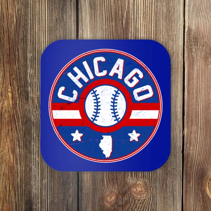 Vintage Chicago Baseball Emblem Coaster