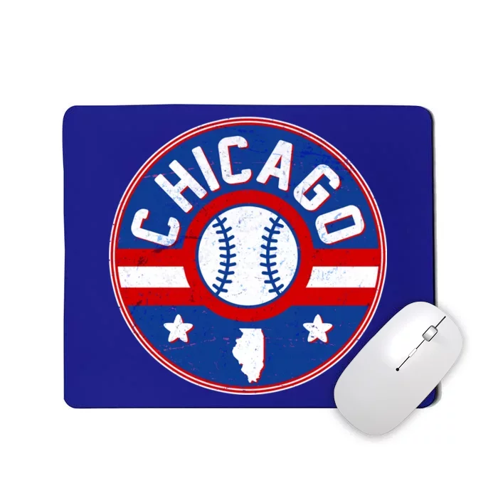 Vintage Chicago Baseball Emblem Mousepad