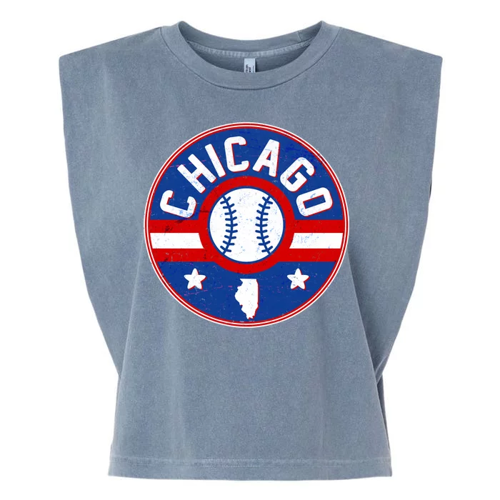 Vintage Chicago Baseball Emblem Garment-Dyed Women's Muscle Tee