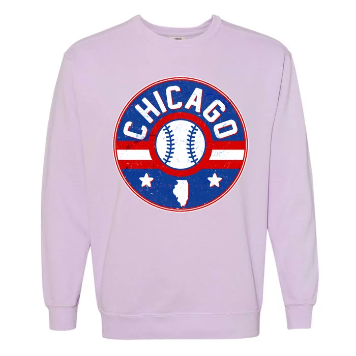 Vintage Chicago Baseball Emblem Garment-Dyed Sweatshirt