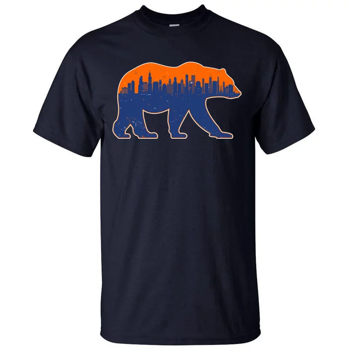 Vintage Chicago Illinois Skyline Bears Football Tall T-Shirt