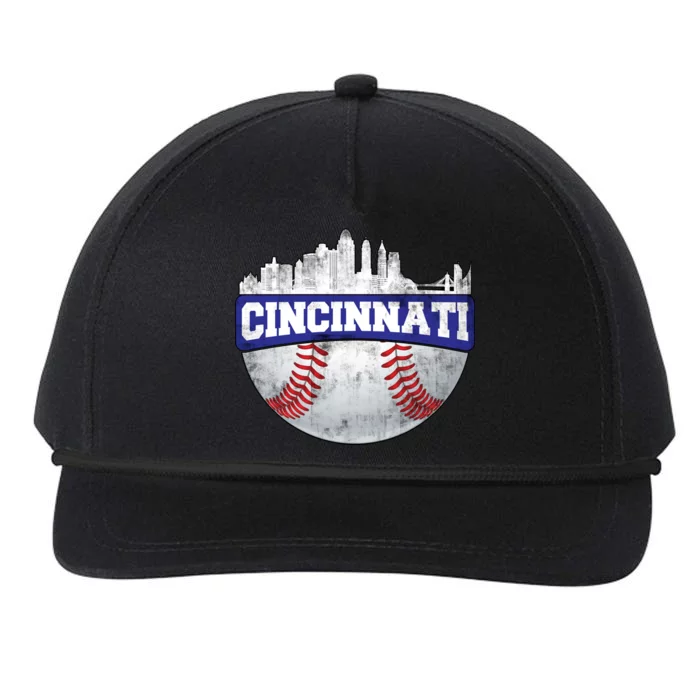 Vintage Cincinnati Ohio Baseball City Snapback Five-Panel Rope Hat