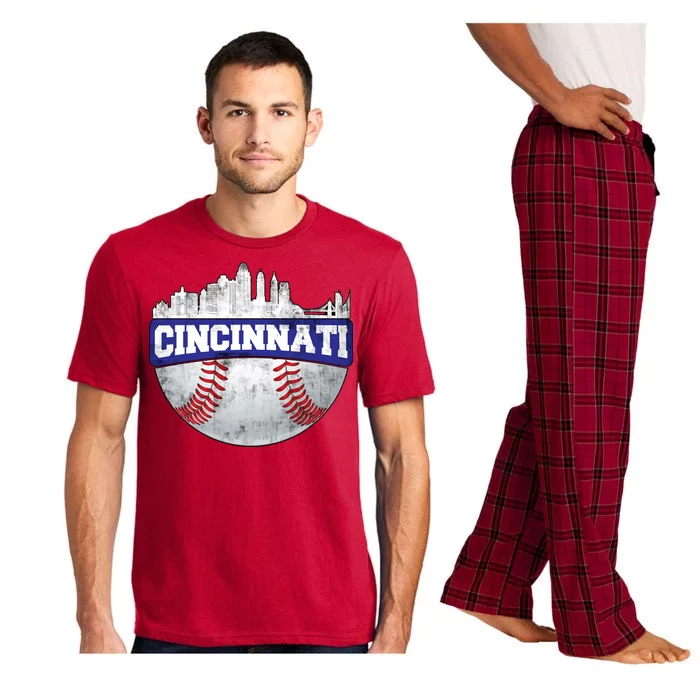 Vintage Cincinnati Ohio Baseball City Pajama Set