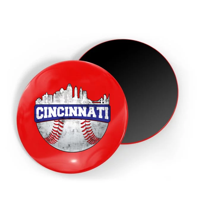 Vintage Cincinnati Ohio Baseball City Magnet