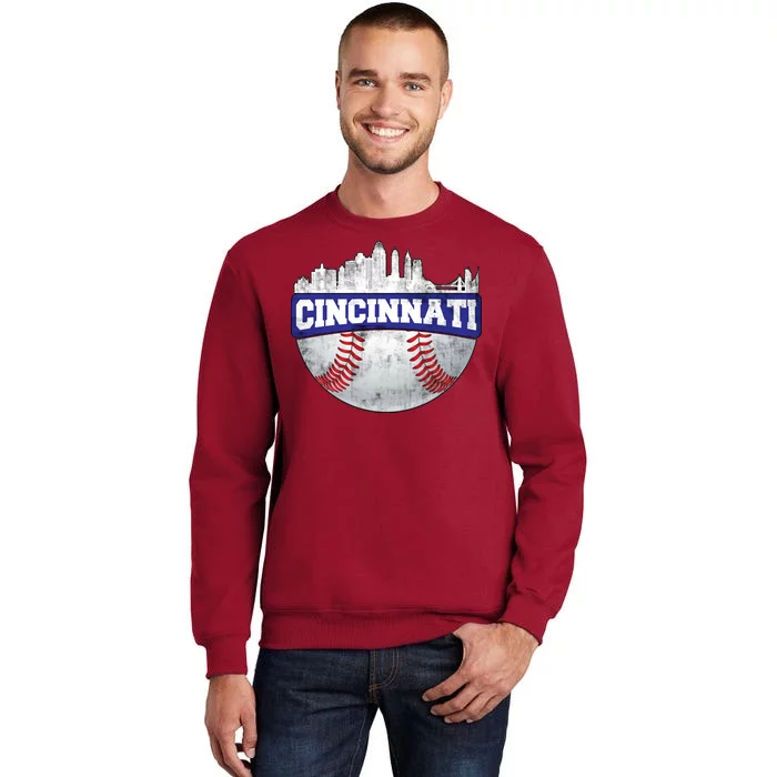 Vintage Cincinnati Ohio Baseball City Tall Sweatshirt