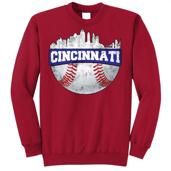 Vintage Cincinnati Ohio Baseball City Tall Sweatshirt