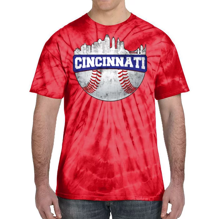 Vintage Cincinnati Ohio Baseball City Tie-Dye T-Shirt