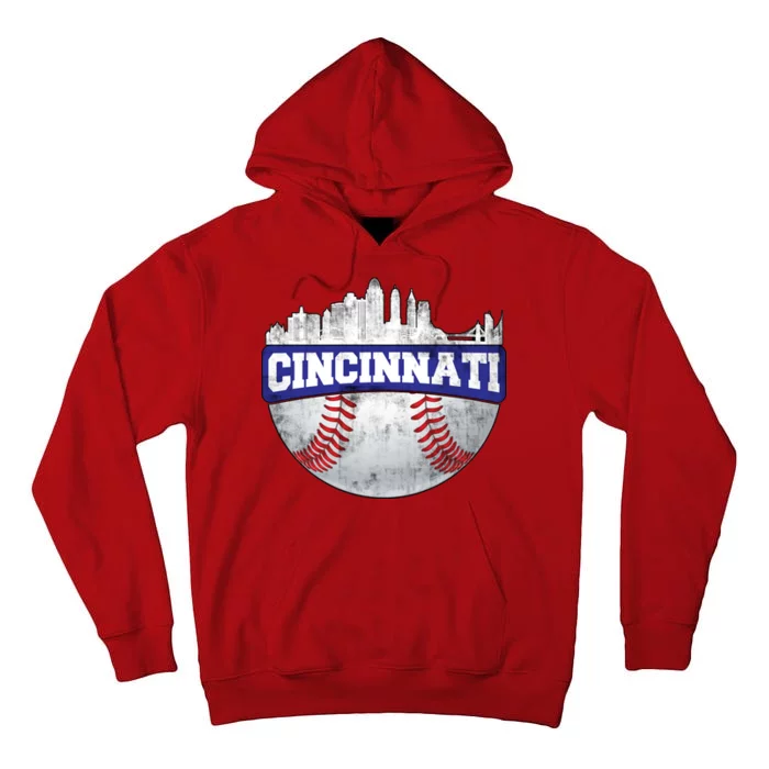 Vintage Cincinnati Ohio Baseball City Tall Hoodie