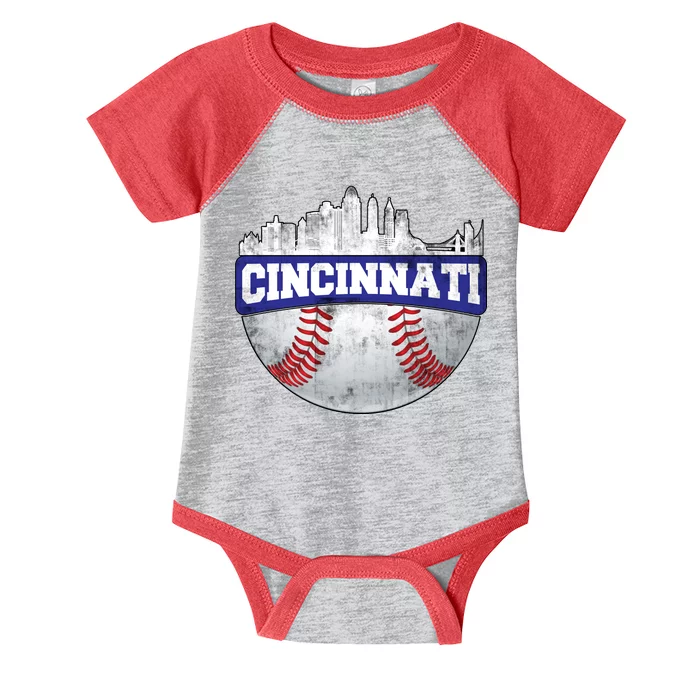 Vintage Cincinnati Ohio Baseball City Infant Baby Jersey Bodysuit