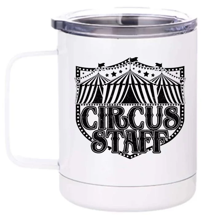 Vintage Circus Staff Front & Back 12oz Stainless Steel Tumbler Cup