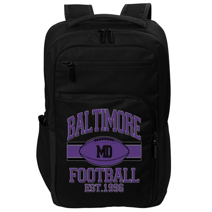 Vintage Classic Baltimore Maryland Ravens Football EST1996 Impact Tech Backpack