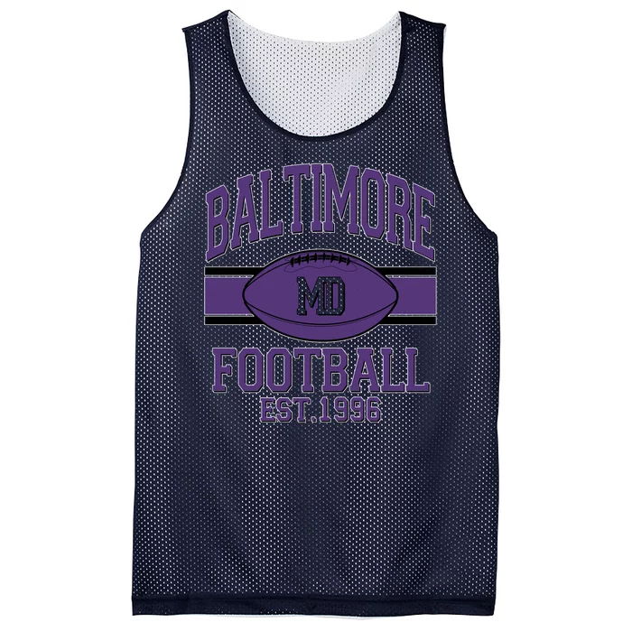 Vintage Classic Baltimore Maryland Ravens Football EST1996 Mesh Reversible Basketball Jersey Tank