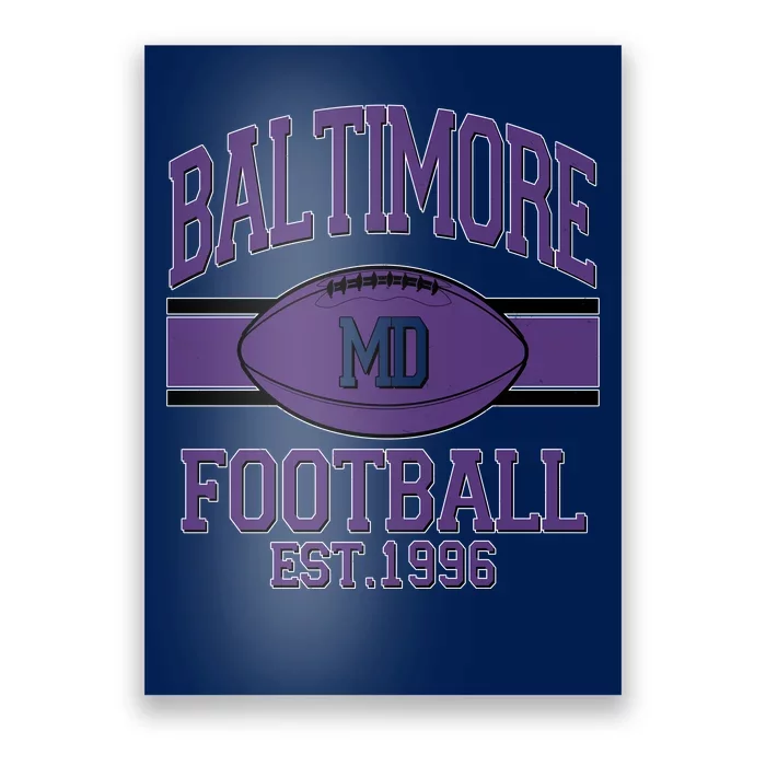 Vintage Classic Baltimore Maryland Ravens Football EST1996 Poster