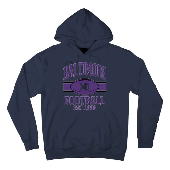 Vintage Classic Baltimore Maryland Ravens Football EST1996 Tall Hoodie