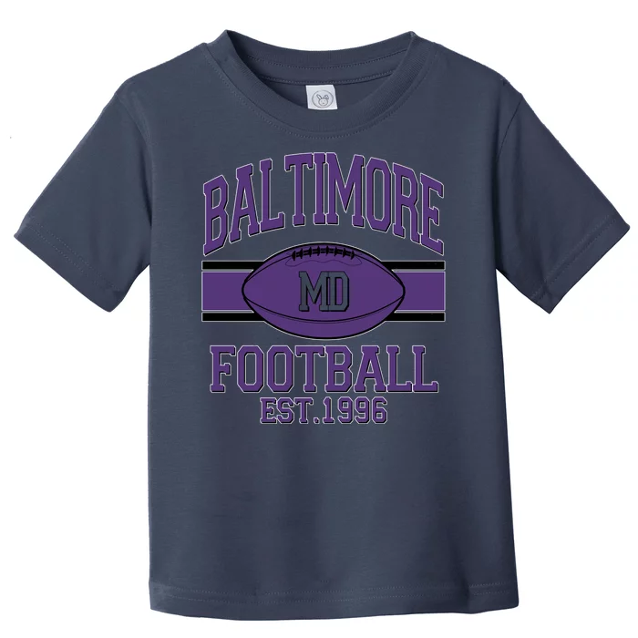 Vintage Classic Baltimore Maryland Ravens Football EST1996 Toddler T-Shirt