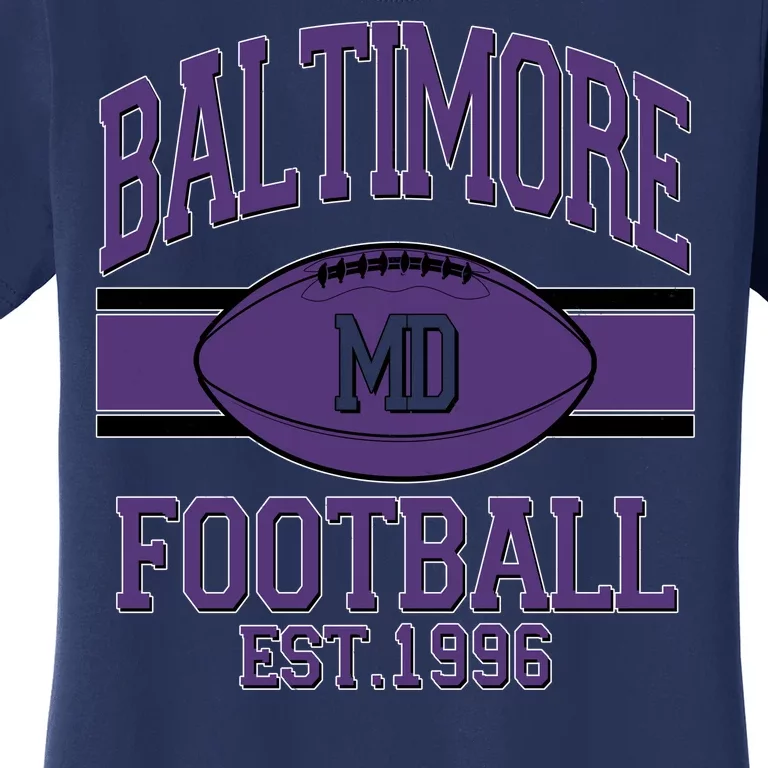 Vintage Classic Baltimore Maryland Ravens Football EST1996 Women's T-Shirt