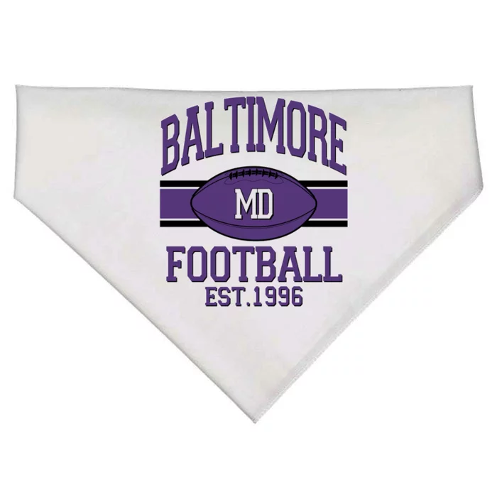 Vintage Classic Baltimore Maryland Ravens Football EST1996 USA-Made Doggie Bandana