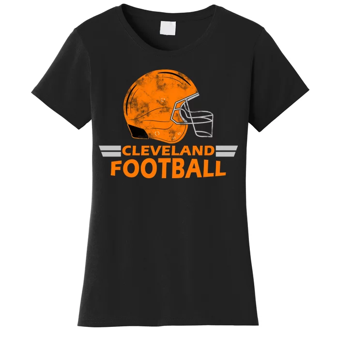 Vintage Cleveland Football Helmet Women's T-Shirt