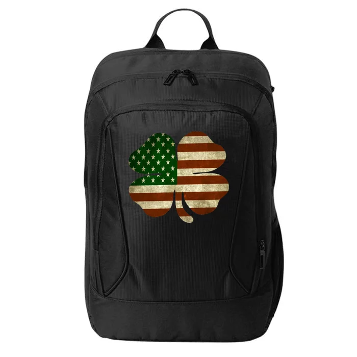 Vintage Clover Irish American Flag City Backpack