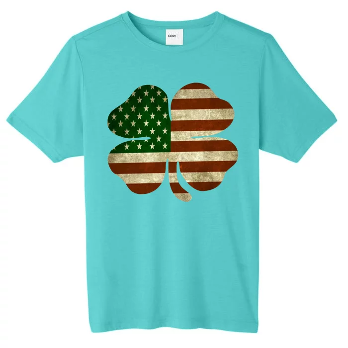 Vintage Clover Irish American Flag ChromaSoft Performance T-Shirt