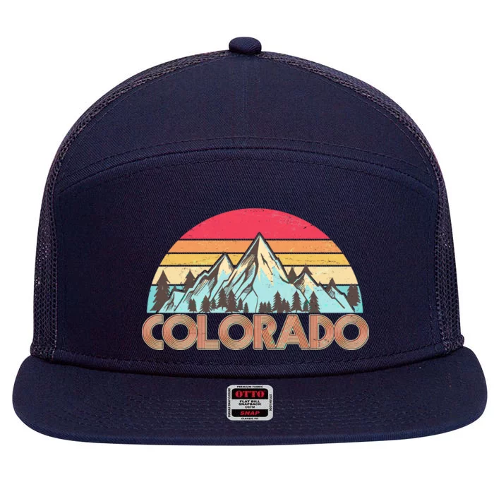 Vintage Colorado Classic Logo 7 Panel Mesh Trucker Snapback Hat