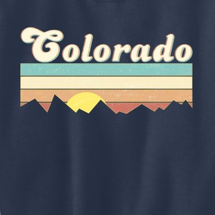 Vintage Colorado Mountain Sunset Kids Sweatshirt