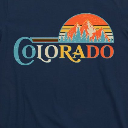 Vintage Colorado Retro Colors Sun Mountains T-Shirt