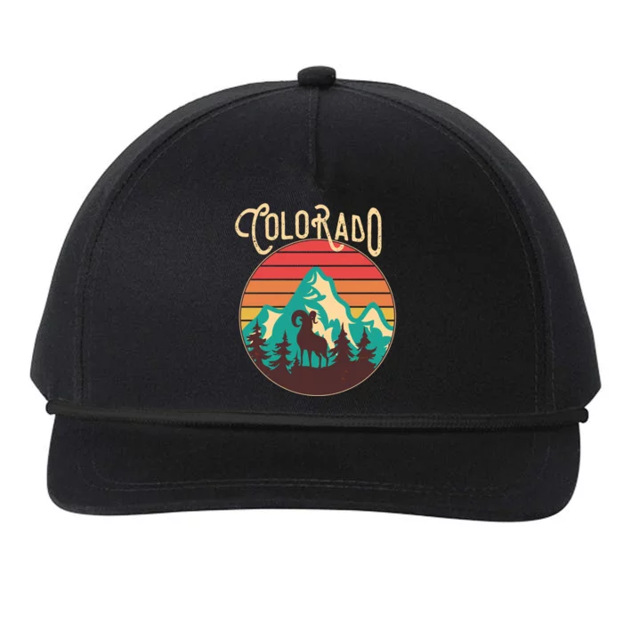 Vintage Colorado Wilderness Emblem Snapback Five-Panel Rope Hat