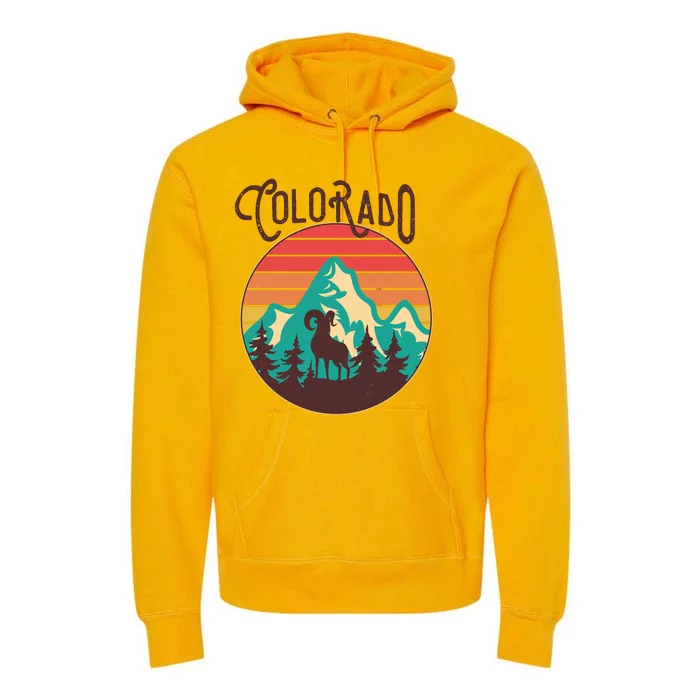 Vintage Colorado Wilderness Emblem Premium Hoodie