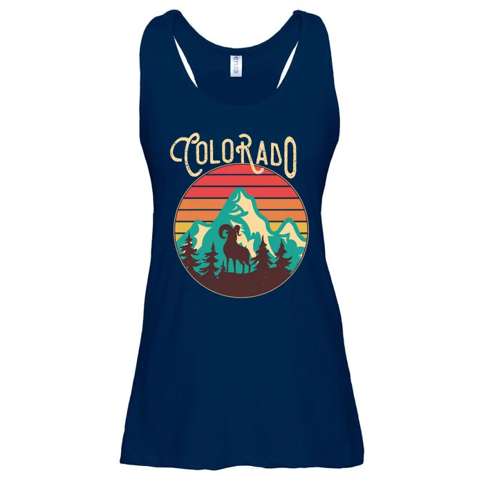 Vintage Colorado Wilderness Emblem Ladies Essential Flowy Tank