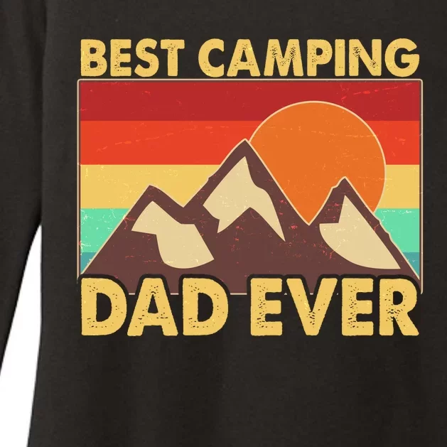 Vintage Colors Best Camping Dad Ever Womens CVC Long Sleeve Shirt