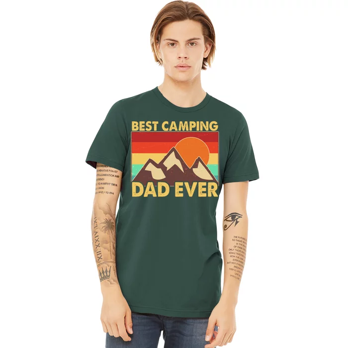 Vintage Colors Best Camping Dad Ever Premium T-Shirt