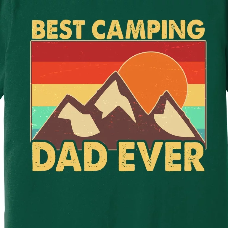 Vintage Colors Best Camping Dad Ever Premium T-Shirt