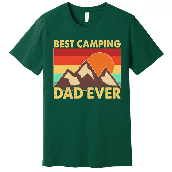 Vintage Colors Best Camping Dad Ever Premium T-Shirt