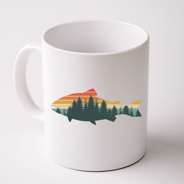 Vintage Colors Forest Bass Fish Coffee Mug