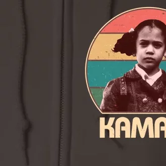 Vintage Colors Kamala Harris Childhood Photo Full Zip Hoodie