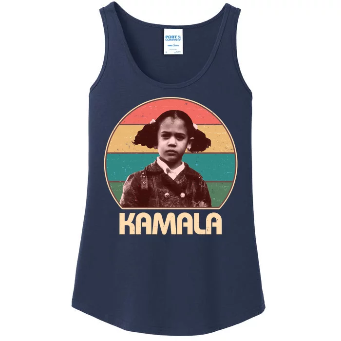 Vintage Colors Kamala Harris Childhood Photo Ladies Essential Tank