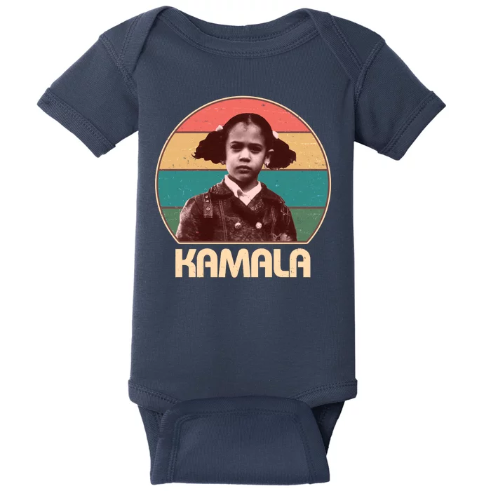 Vintage Colors Kamala Harris Childhood Photo Baby Bodysuit