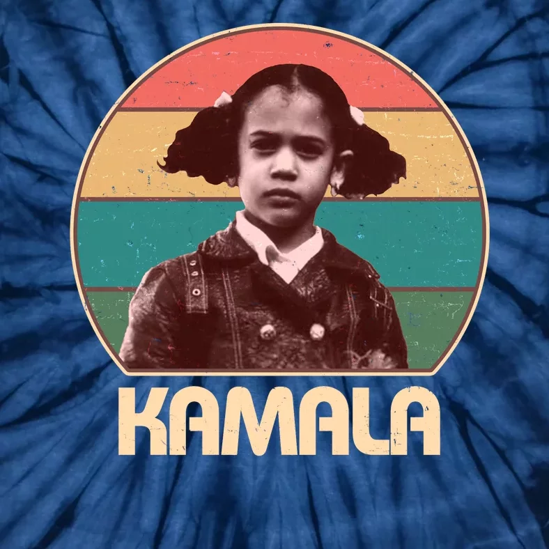 Vintage Colors Kamala Harris Childhood Photo Tie-Dye T-Shirt