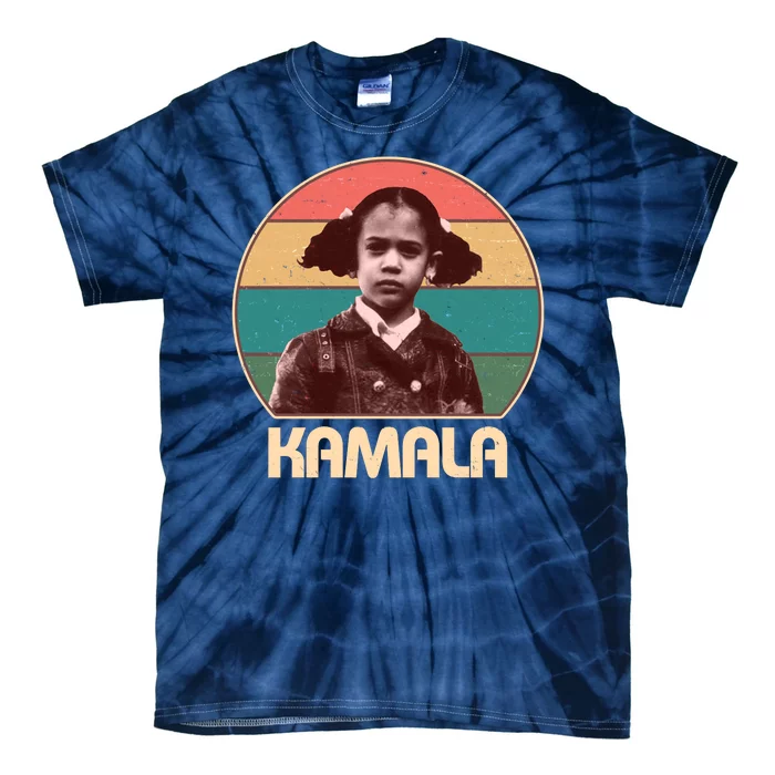 Vintage Colors Kamala Harris Childhood Photo Tie-Dye T-Shirt